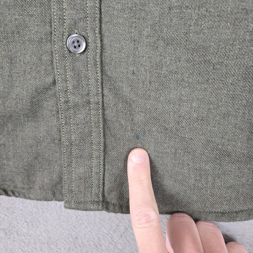 Banana Republic‎ Shirt Jacket Mens Small Green Greek Olive Cotton Heavy NWT